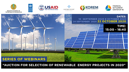 Webinar "Auctions for Selection of Renewable Energy Projects in 2020"