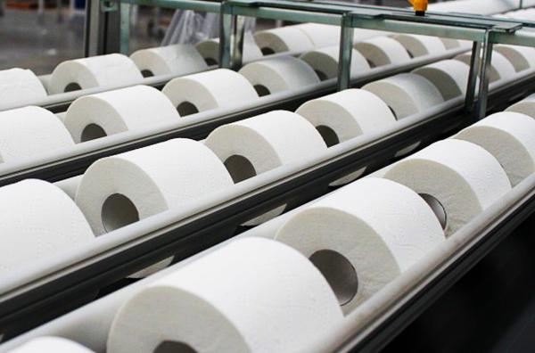 Production of sanitary paper products